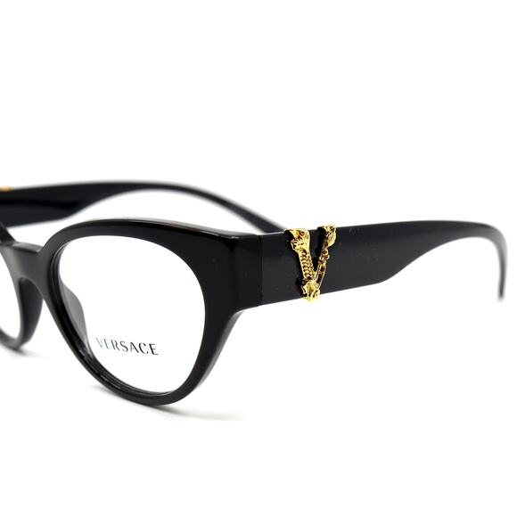 NEW VERSACE VE3282 GB1 BLACK WOMEN AUTHENTIC EYEGLASSES FRAME - Picture 12 of 13
